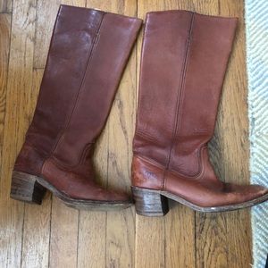 Vtg Frye Campus Boot Cognac 6.5 B